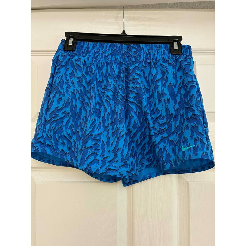Nike Kids Training Shorts Youth Large Blue‎ Black Athletic Dri-Fit NWT